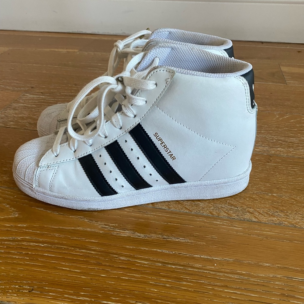 Adidas Superstar Up Wedges - Like New